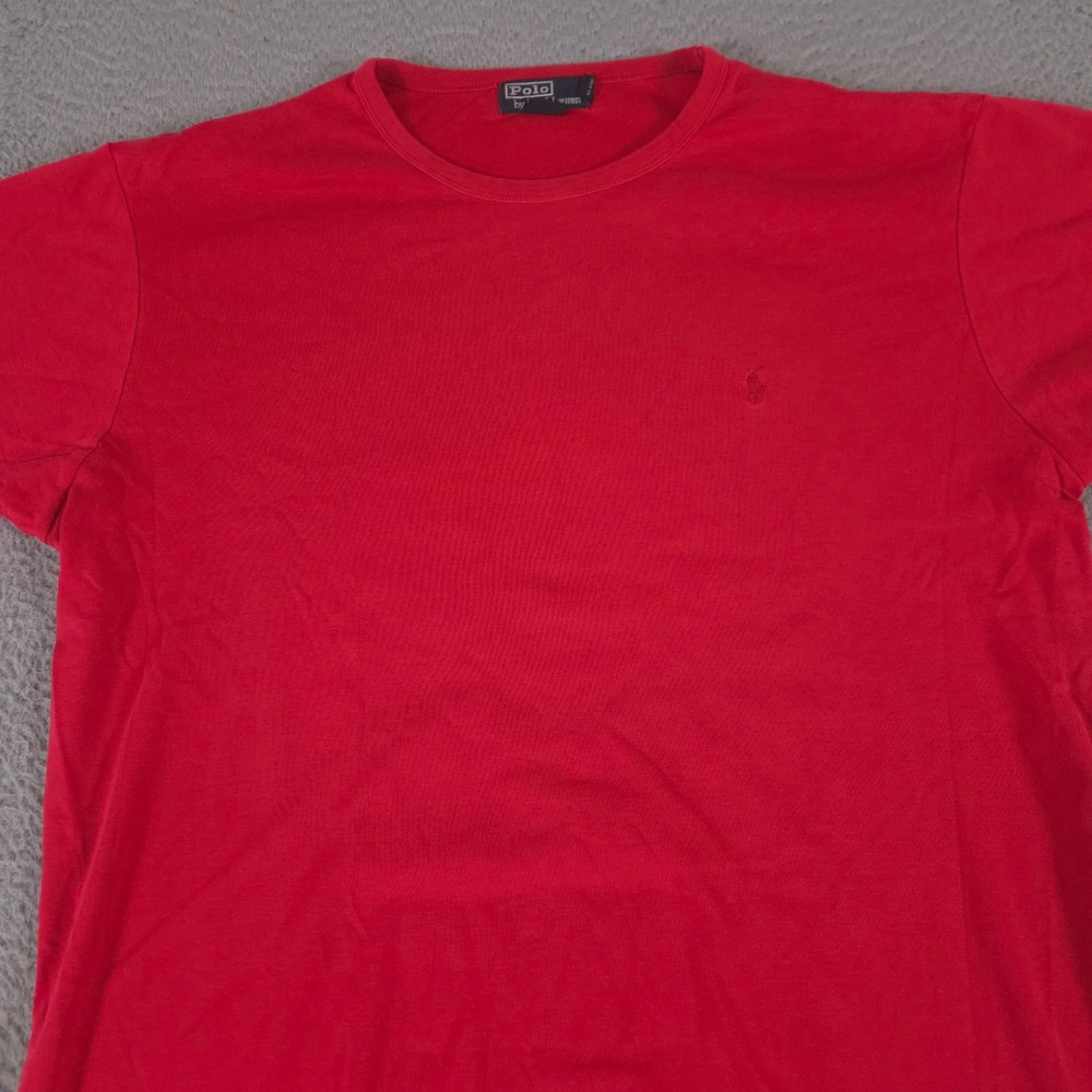 VINTAGE Polo Ralph Lauren Shirt Mens XXL Red Solid Cotton Pony‎ Logo 90s Y2K